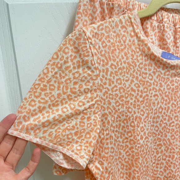 P.Jamas Orange Cheetah Pajama Set - Picture 5 of 14